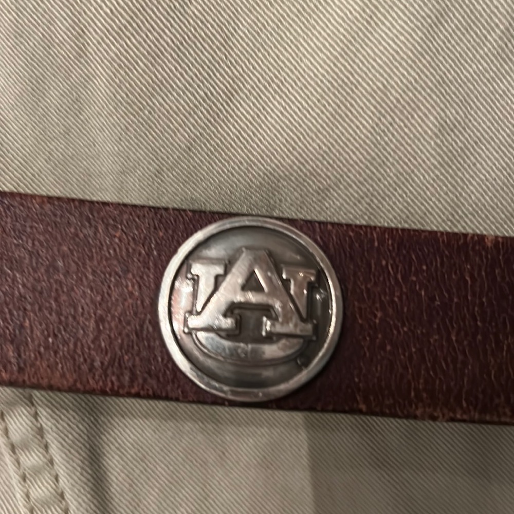 Mens Auburn University Tigers AU Dress Belt.  35-36